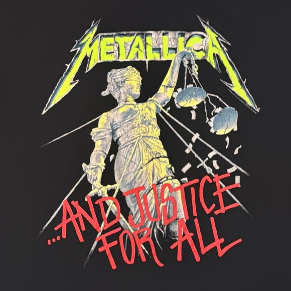 METALLICA 🤘🏼 t-shirt XXL vintage metal black shirt. And Justice For All! - 👀! - Picture 2 of 7